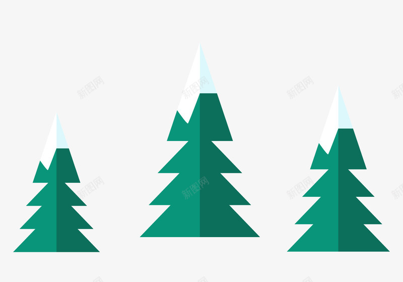 雪地圣诞树png免抠素材_新图网 https://ixintu.com 免费素材 冰山雪地 圣诞树 树 模型 雪