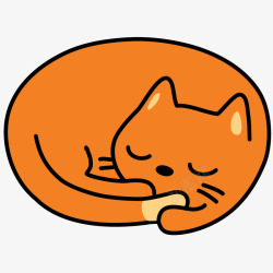 橘色猫咪睡觉的猫咪高清图片