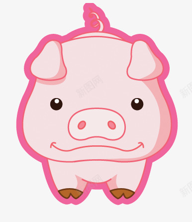 粉色的猪png免抠素材_新图网 https://ixintu.com 人物 儿童插画 农场 动物 卡通 卡通小猪 可爱 可爱的小猪 小猪矢量素材 扁平 插画 猪 童话插画 萌