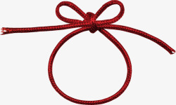 拉车绳子红色蝴蝶结绳子高清图片