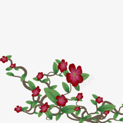 手绘花卉植物形状造型素材