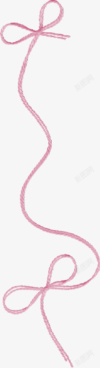 白绳子蝴蝶结绳子素材