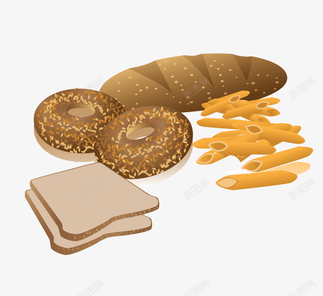 面包png免抠素材_新图网 https://ixintu.com 切片面包 小麦 毛毛虫面包 面包 面粉