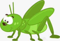卡通动物昆虫绿色飞虫素材