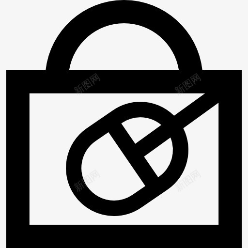 鼠标在一个购物袋图标png_新图网 https://ixintu.com 包 商业 商务 电子商务概论 购物 鼠标