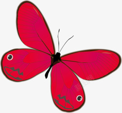 彩色的蝴蝶红色卡通蝴蝶高清图片