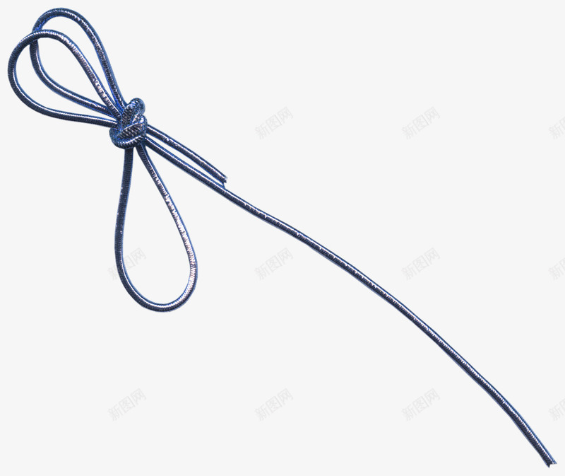 蓝色打结绳子png免抠素材_新图网 https://ixintu.com 打结绳子 绳子素材 蓝色绳子 长绳