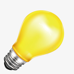 黄色电灯泡矢量图素材