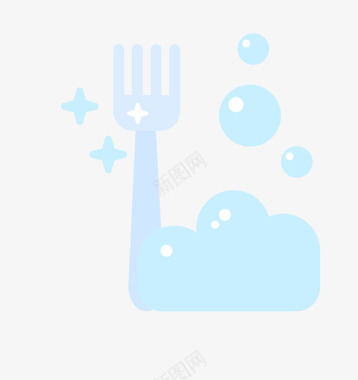 洗餐具清洁护理图标图标