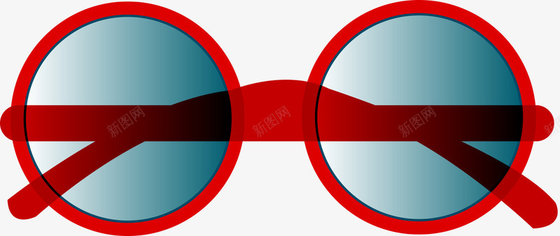 眼镜墨镜卡通红色边框png免抠素材_新图网 https://ixintu.com 卡通 墨镜 眼镜