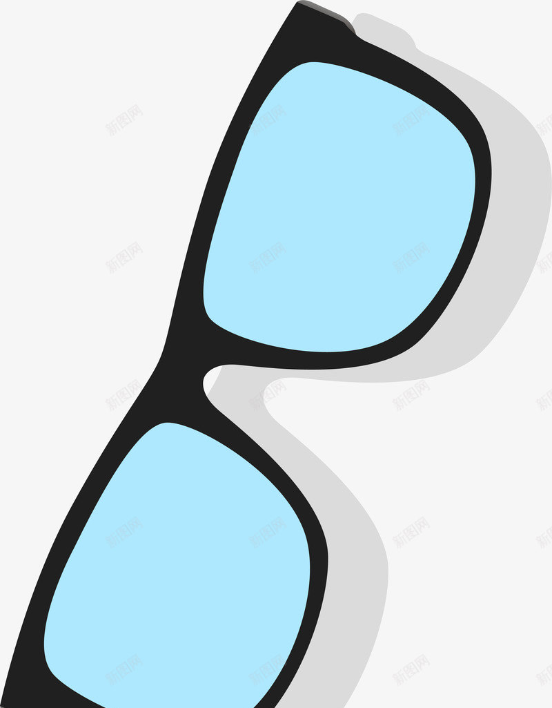 卡通眼镜图案png免抠素材_新图网 https://ixintu.com 一副眼镜 免抠PNG 卡通 眼镜店 黑框眼镜