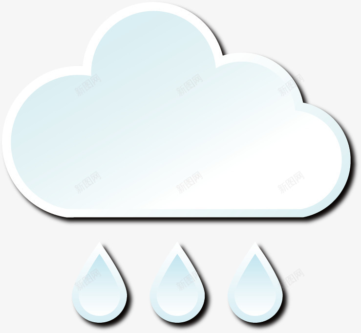 精美天气元素矢量图图标ai_新图网 https://ixintu.com 图标 天气 天气预报图标 雨 矢量图