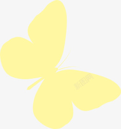 清新飞虫黄色卡通蝴蝶高清图片
