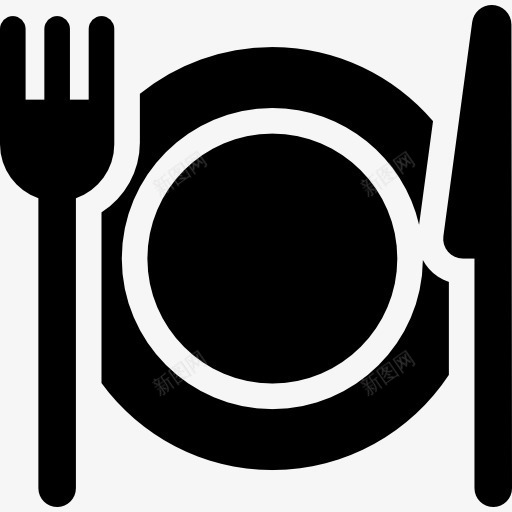 食品图标png_新图网 https://ixintu.com 刀 叉 盘 菜 食品 餐具 餐厅