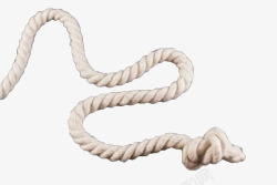 包芯棉绳子白色棉麻绳结高清图片