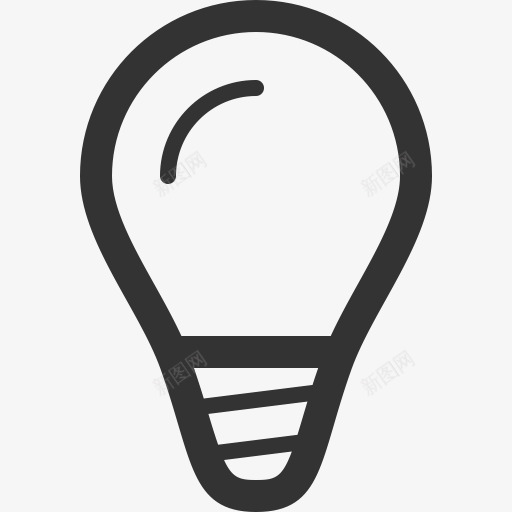 灯泡思想光linecons自由标图标png_新图网 https://ixintu.com Bulb idea light 光 思想 灯泡