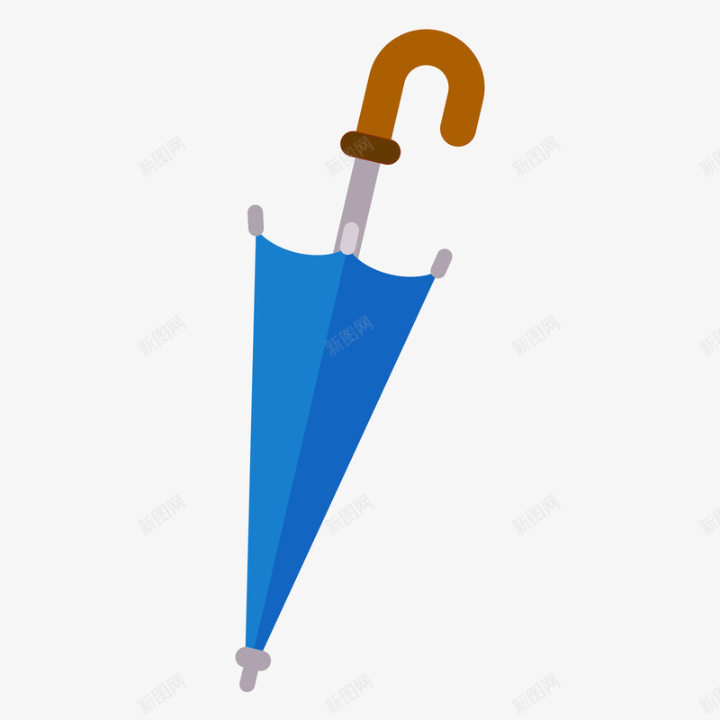 蓝色的雨伞矢量图ai免抠素材_新图网 https://ixintu.com 日用 日用雨伞 灰色 蓝色 蓝色雨伞 雨伞 矢量图
