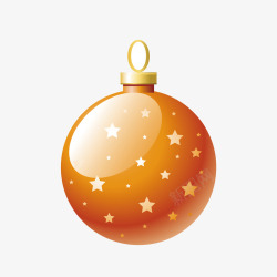 橘色小球圣诞小球高清图片
