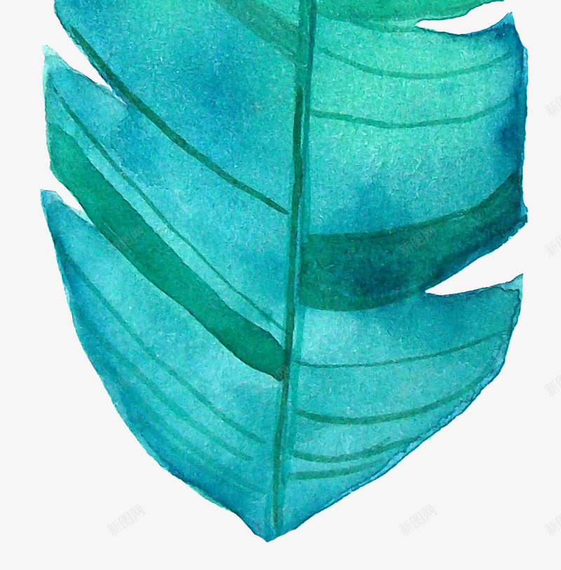 水粉绿色植物树叶创意图png免抠素材_新图网 https://ixintu.com 免抠图PNG 创意 树叶 植物 水粉 绿色