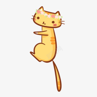 卡通爬树的猫咪png免抠素材_新图网 https://ixintu.com 卡通 爬树 猫咪