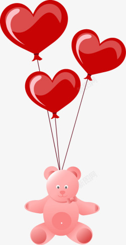浪漫情人节心型气球素材