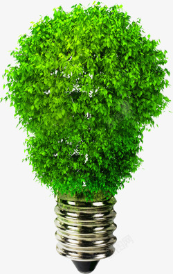 节能环保能源绿色灯泡素材