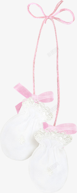 粉色蝴蝶结绳子素材