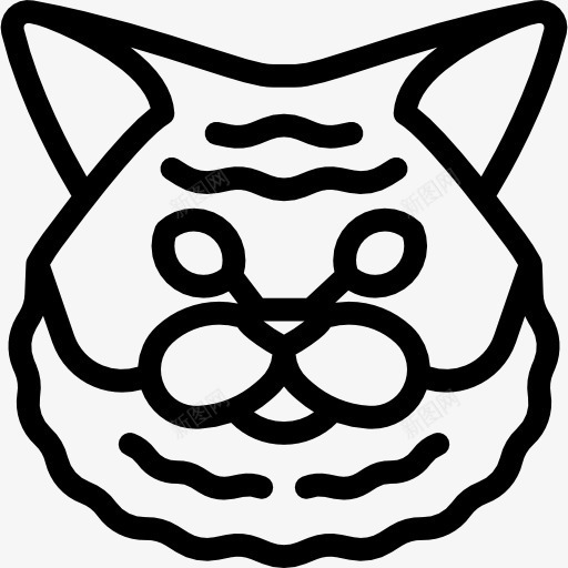 SelkirkRexCat图标png_新图网 https://ixintu.com 动物 品种 宠物 猫 猫咪