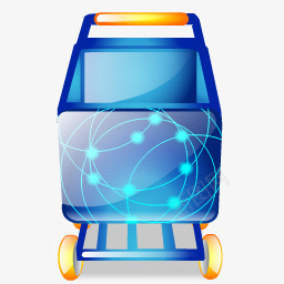 购物车蓝色风格系统电脑网络图标图标