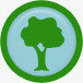 树symbly游戏化的徽章图标图标