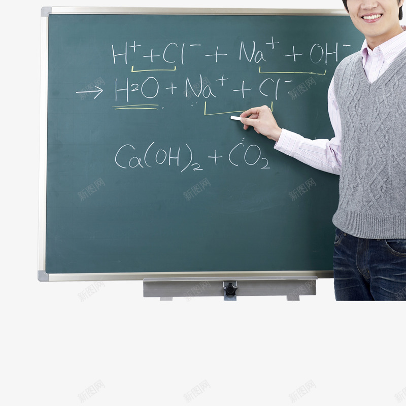 黑板讲课png免抠素材_新图网 https://ixintu.com 化学 老师 讲课 黑板