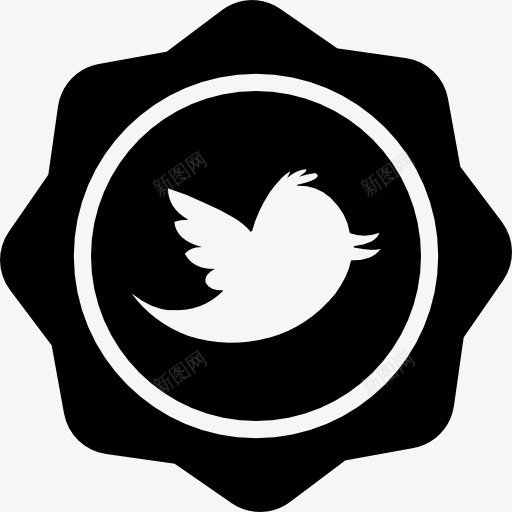 推特标志徽章图标png_新图网 https://ixintu.com 徽章 徽章推特社会 推特 推特标志 社会 社会推特徽章