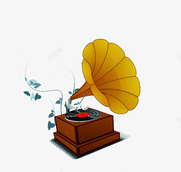老式唱片机png免抠素材_新图网 https://ixintu.com 古典 唱片机 怀旧 洋喇叭 生活 留声机 花卉花纹 音乐