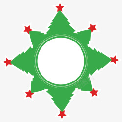 圆环形圣诞树矢量图素材