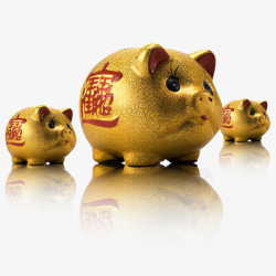 小猪攒钱罐素材