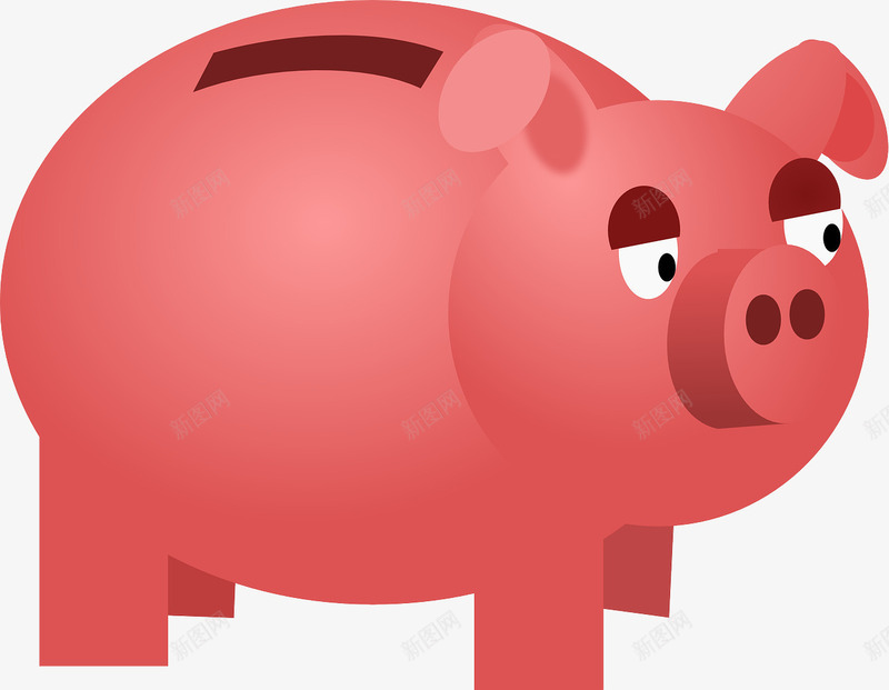 粉色的小猪储存罐png免抠素材_新图网 https://ixintu.com 储存 小猪 粉色 罐子