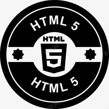 HTML5复古的圆形徽章图标图标