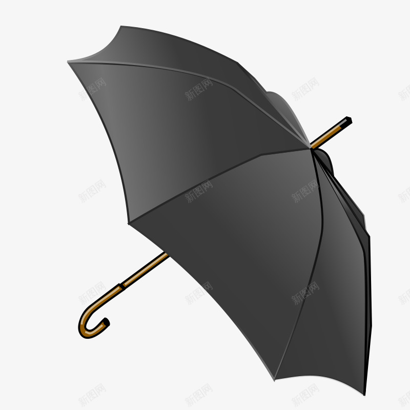 黑色的卡通雨伞png免抠素材_新图网 https://ixintu.com 卡通 卡通雨伞 雨伞 黑色
