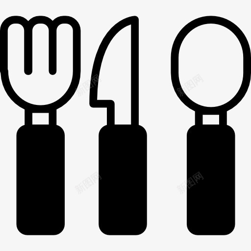 刀叉勺图标png_新图网 https://ixintu.com 刀 匙 叉餐具 吃饭 接口 餐厅