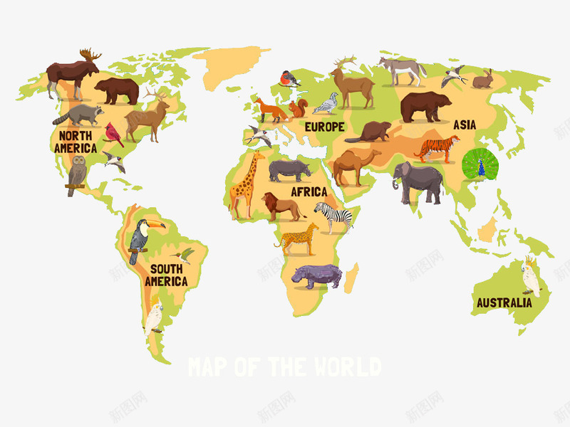 动物形地图png免抠素材_新图网 https://ixintu.com 家禽 小猪 牛羊 牲畜
