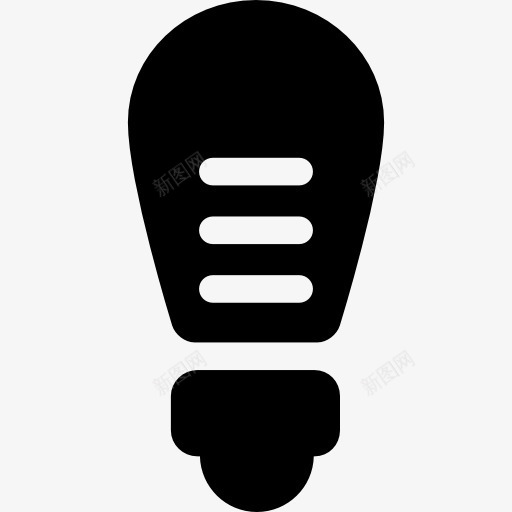 低能量灯泡图标png_新图网 https://ixintu.com 发明 技术 照明 理念 生态 电力 电气