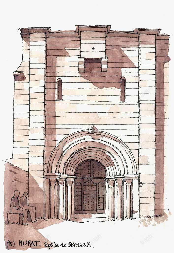 线描卡通场景png免抠素材_新图网 https://ixintu.com 场景速写 线描 线描卡通 速写 速写线描