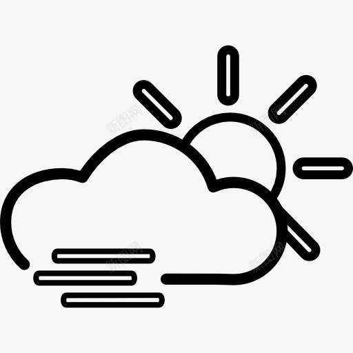 多云的天的轮廓图标png_新图网 https://ixintu.com 云 天 天气 概述 武器 界面 阴天 雾