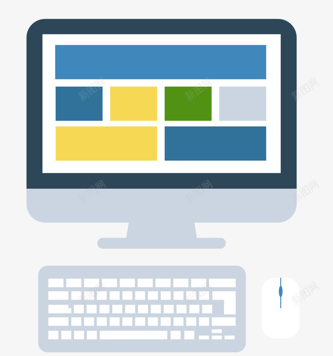 电脑显示器键盘png免抠素材_新图网 https://ixintu.com 显示器 电脑 键盘 鼠标