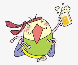 卡通png免抠素材_新图网 https://ixintu.com 卡哇伊 卡通 可爱 喝酒 喝醉 昆虫 蚊子 酒醉