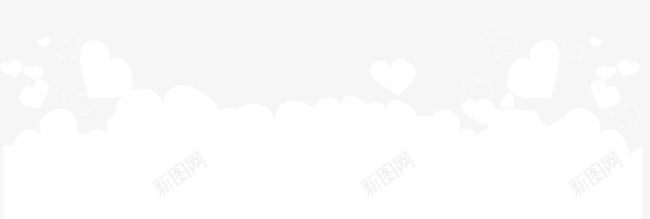 白色心型插图png免抠素材_新图网 https://ixintu.com 心型 插图 插画 爱心 装饰图案
