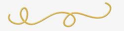 绳子黄色绳子绳结装饰素材