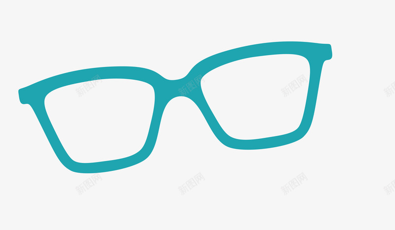 蓝色卡通眼镜框png免抠素材_新图网 https://ixintu.com 眼镜 眼镜框 眼镜框贴纸 矢量眼镜框 蓝色卡通