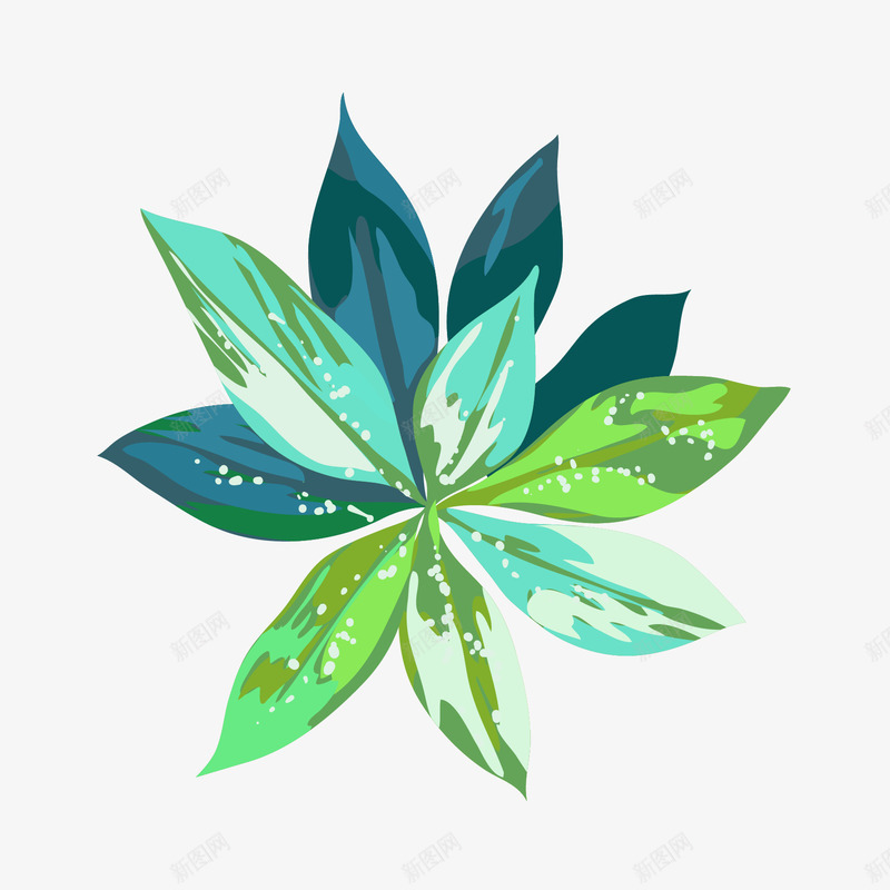 热带植物png免抠素材_新图网 https://ixintu.com 清新 热带植物 绿叶 绿植 草