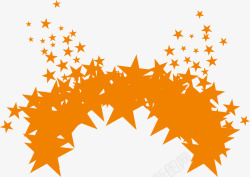 橘色星星装饰矢量图素材